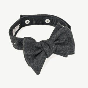 Brunello Cucinelli AW/13 Grey Wool-Blend Flannel Bowtie